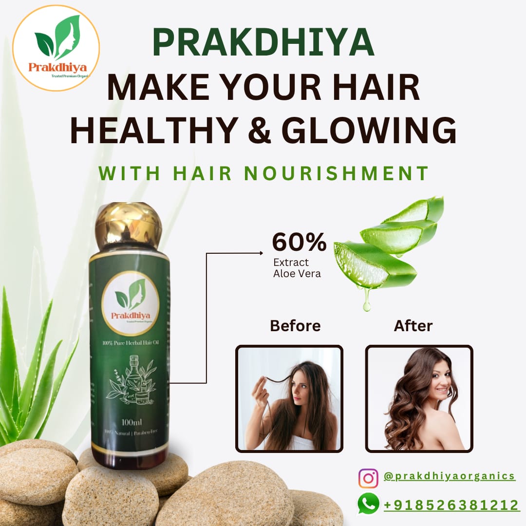 Close up of Prakdhiyas Herbal Hair Oil 100ml label