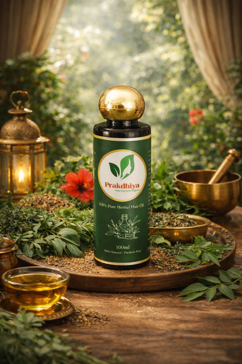 Detailed view of Prakdhiyas Herbal Hair Oil 100ml packaging